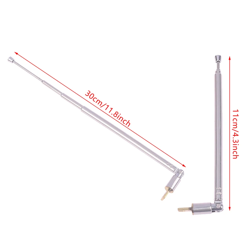 伸縮式ステンレス鋼am fmラジオアンテナ、ユニバーサルヘッドスピーカー、ラジオプルロッド、4セクション、1個