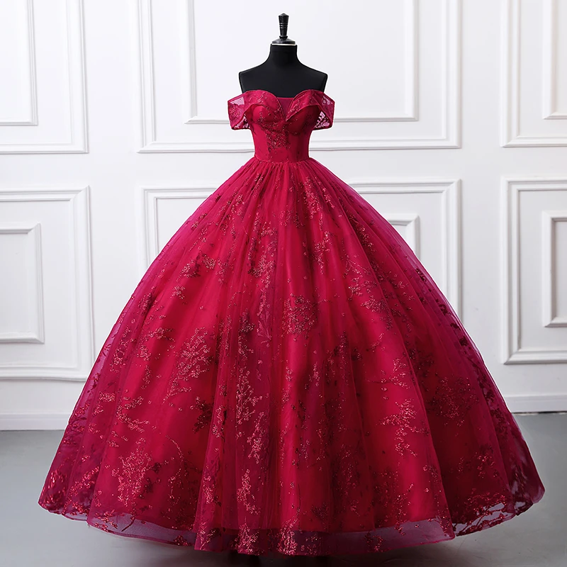 Schulterfreie 15 Quinceanera-Kleider, Ballkleid, luxuriöse Glitzer-Partykleider, elegantes Kleid für 15-Jährige, Ballkleid, individuell gestaltet