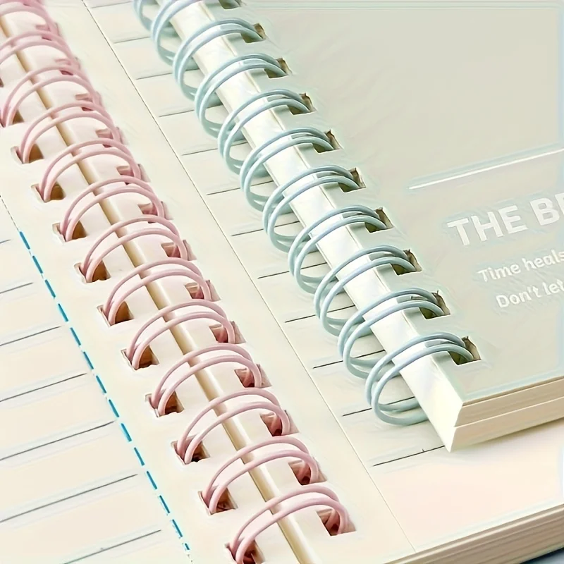6pcs Simple Hardcover Spiral Notebook with Tear-out Ruled and Line Note,Office and School Supplies. Holiday Gift. Cute Notebook