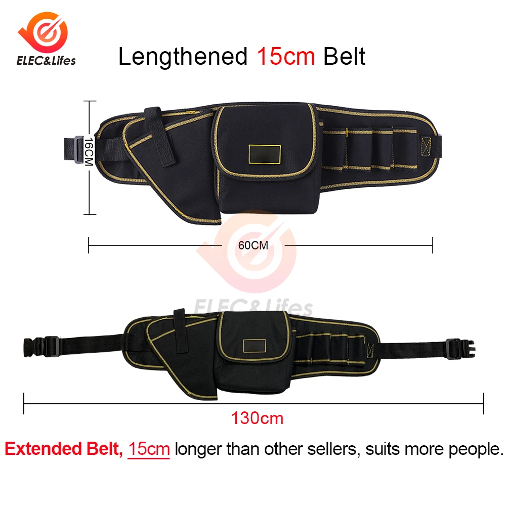 Multi-functional Drill Holster Repair Waist Tool Bag Electric Waist Belt Tool Pouch Bag for Wrench Hammer Screwdriver