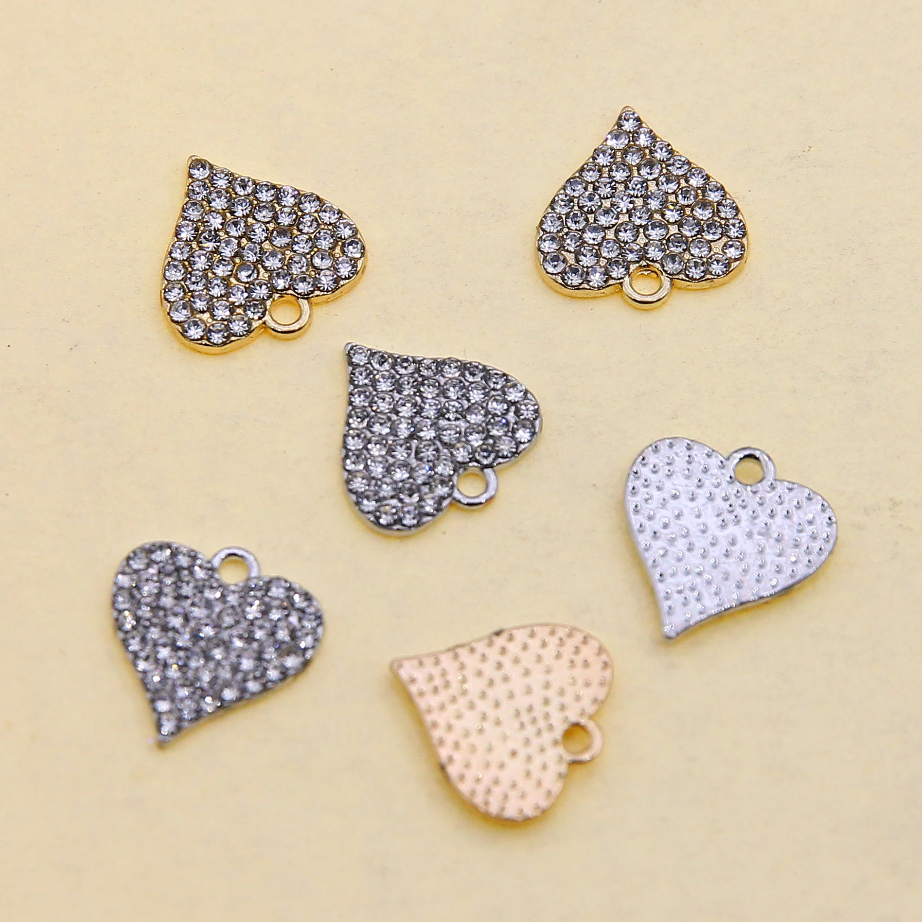 6pcs heart shaped lock cylinder key pin shape pendant pendant diy necklace earrings jewelry making supplies accessories