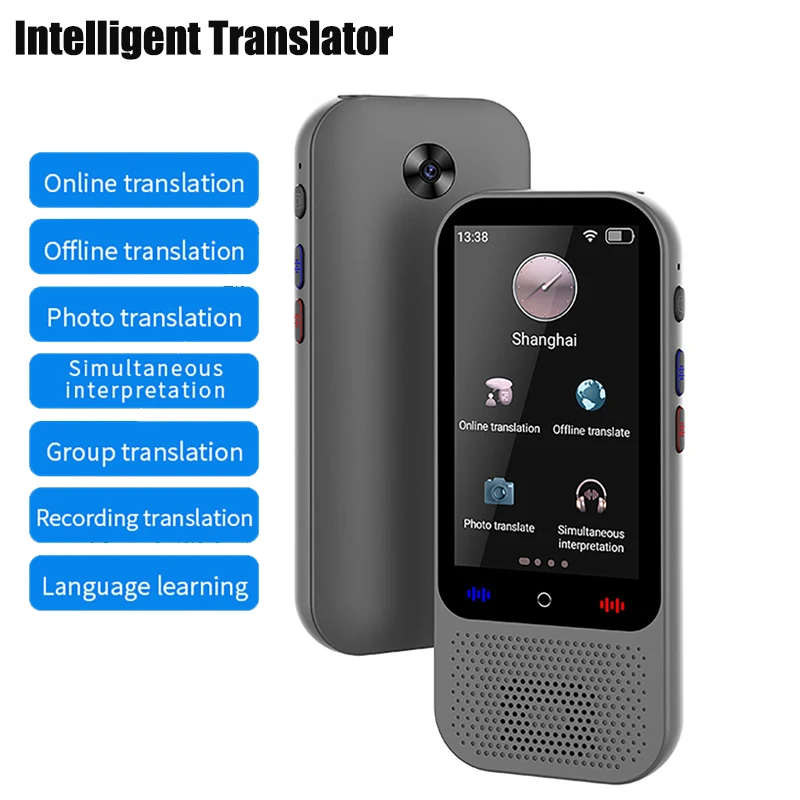 

Portable Language Translator Device with 138 Languages Voice Translating 16 Offline Translation Simultaneous Interpretation