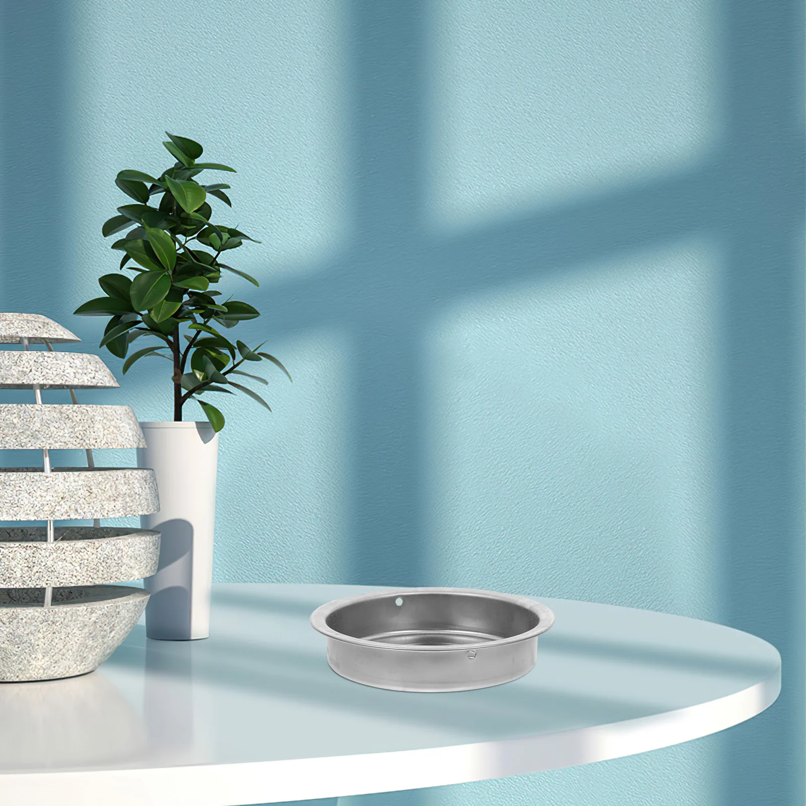 

2pcs Stainless Steel Ashtray for Outdoor Trash Can Ash Storage Prevent Cigarette Fire Communal Facility