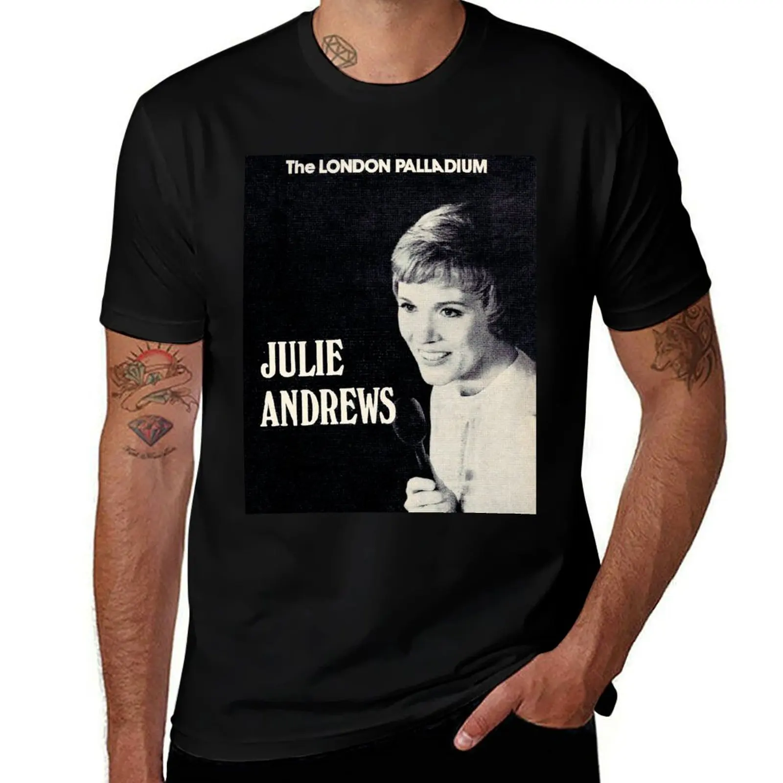 Julie Andrews Concert Poster T-Shirt Basic Solid Color Short Sleeve T-Shirt