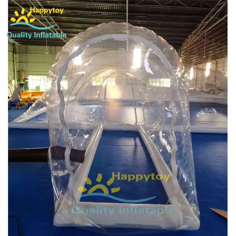 Komplette transparente aufblasbare Poolabdeckung für den Außenbereich, Zelt, aufblasbare PVC-Poolkuppel mit Tunnel