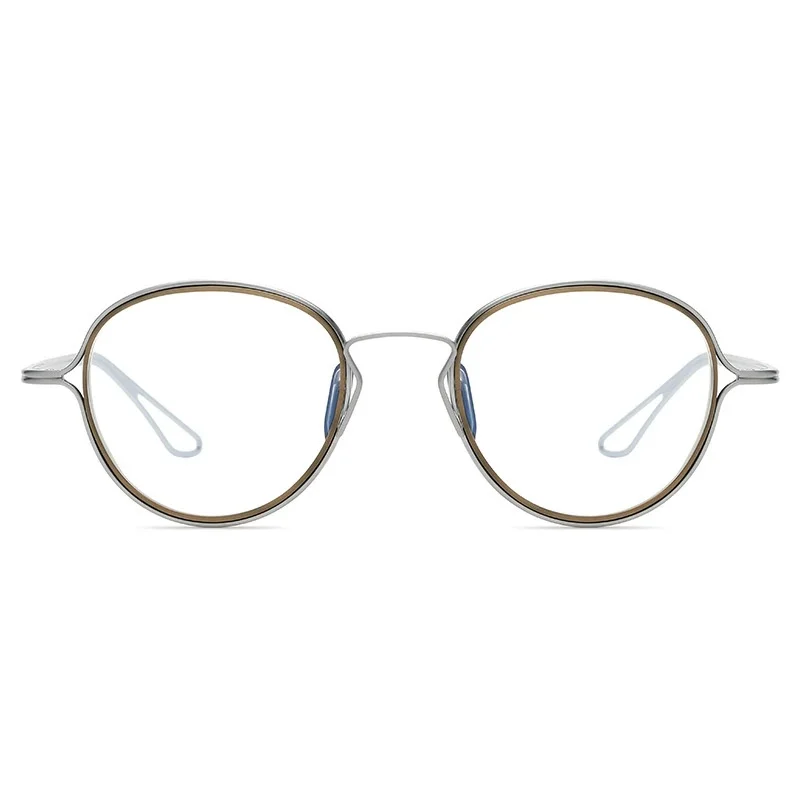 Belight Optik Desain Jepang Titanium Murni dengan Bingkai Pelek Penuh Asetat Kacamata Resep Pria DTX-100
