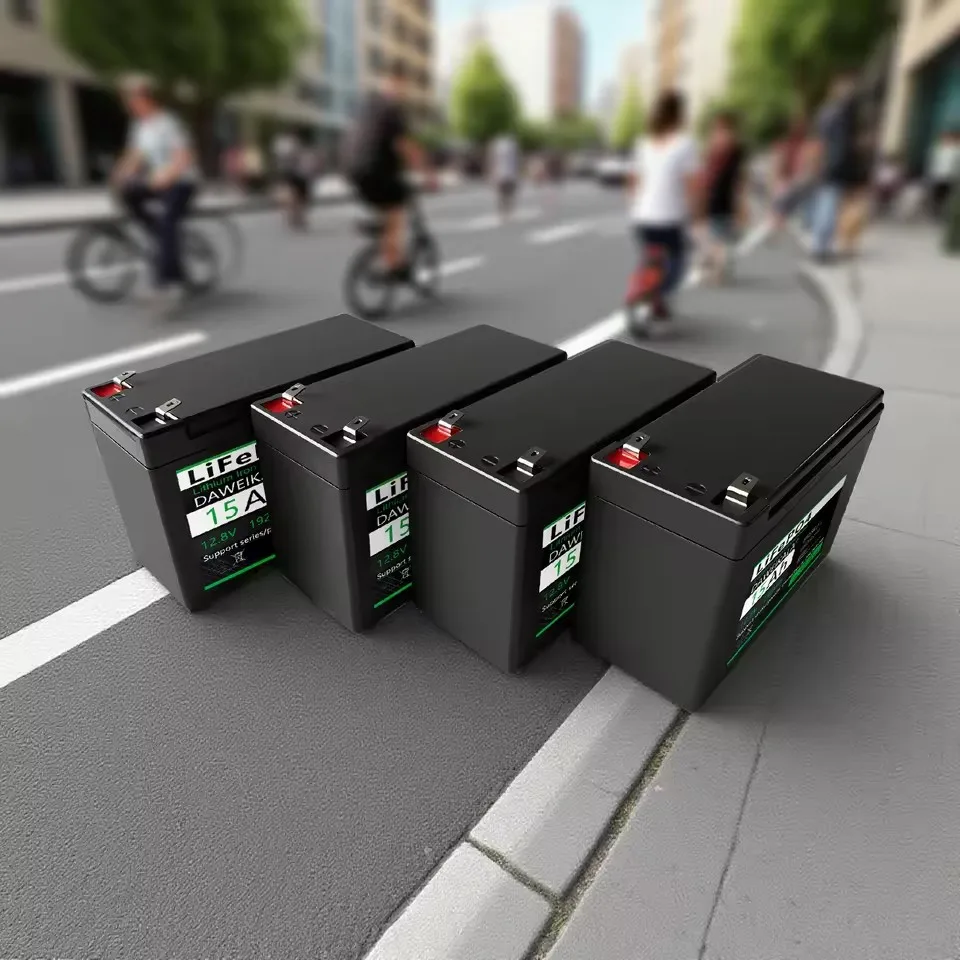 Batteria LiFePO4 12V 6Ah 12Ah 15Ah con batteria ricaricabile al litio ferro fosfato BMS integrata, adatta per camper e barche
