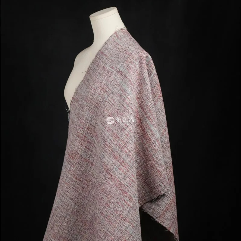 Double-layer peelable double-sided woven pure woolen style fabric coat a fashionable designer's