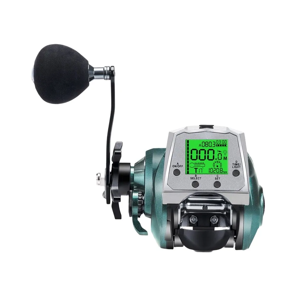 Electric Fishing Wheel TX1200 6.3:1 Gear Ratio 16KG Drag Display Speed Control For Deep Sea Boat Saltwater Freshwater Parts