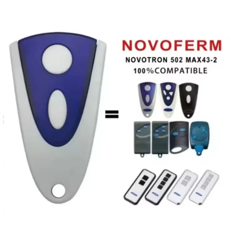 New Novoferm Novotron 502 Max43-2 504 Max43-4 512 Mix 43-2 Mtr43-2 Mchs43-2 Mnhs433-02 Mnhs433-04 Garage Door Remote Control