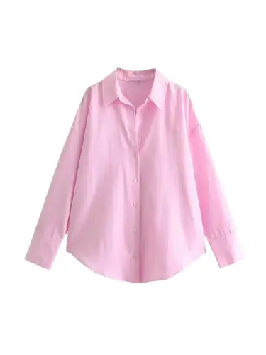 Imagen 2 del producto Camisas holgadas asimétricas para mujer, manga larga, botón frontal, blusas femeninas, tops elegantes, moda