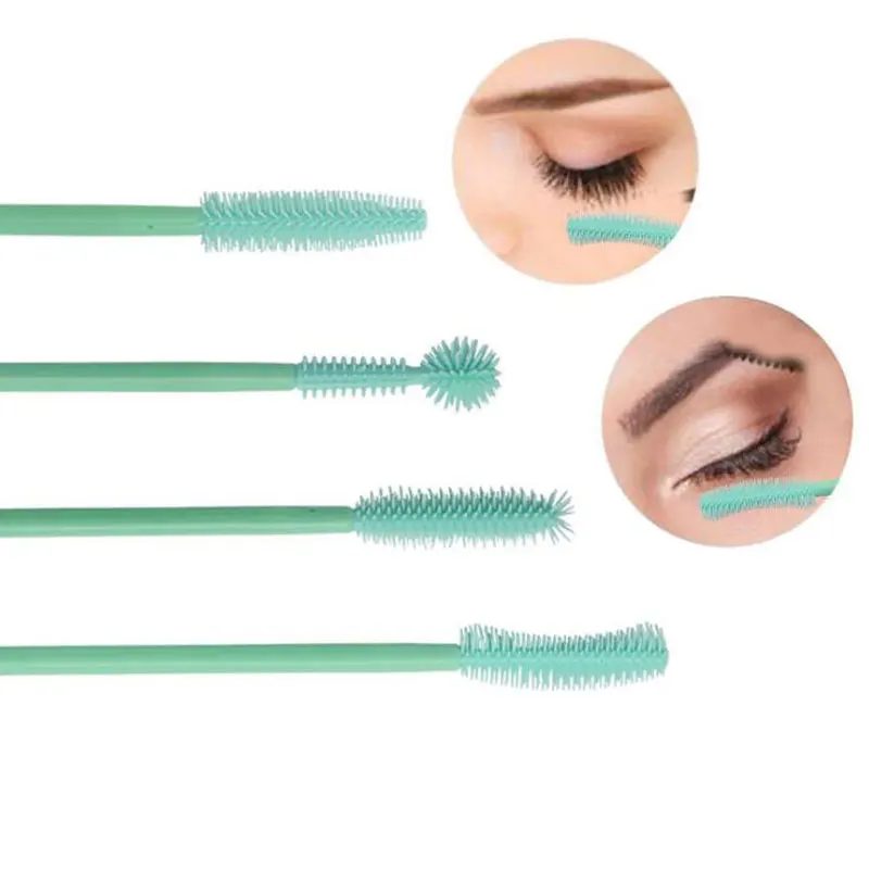 50 Pcs/Pack Disposable Crystal Eyelash Makeup Brush Diamond Handle Mascara Wands Applicator Spoolers Eyelash Extension Supplies