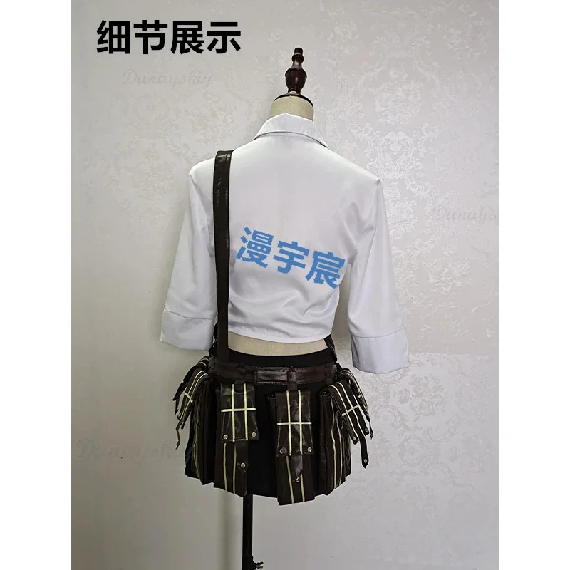 CyDMC-Peluca de disfraz para mujer, falda de Mary Ann, Hunter del diablo, May Cry, peluca de juego de rol, uniforme de juego de Anime para Carnaval y Halloween