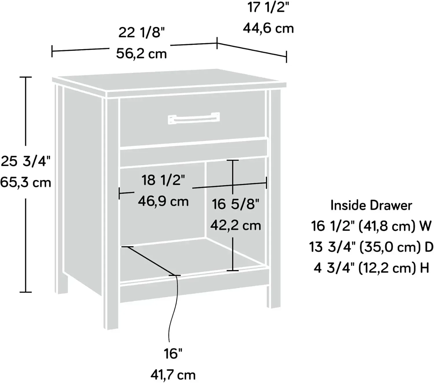 Cannery Bridge Night Stand, Mystic Oak finish