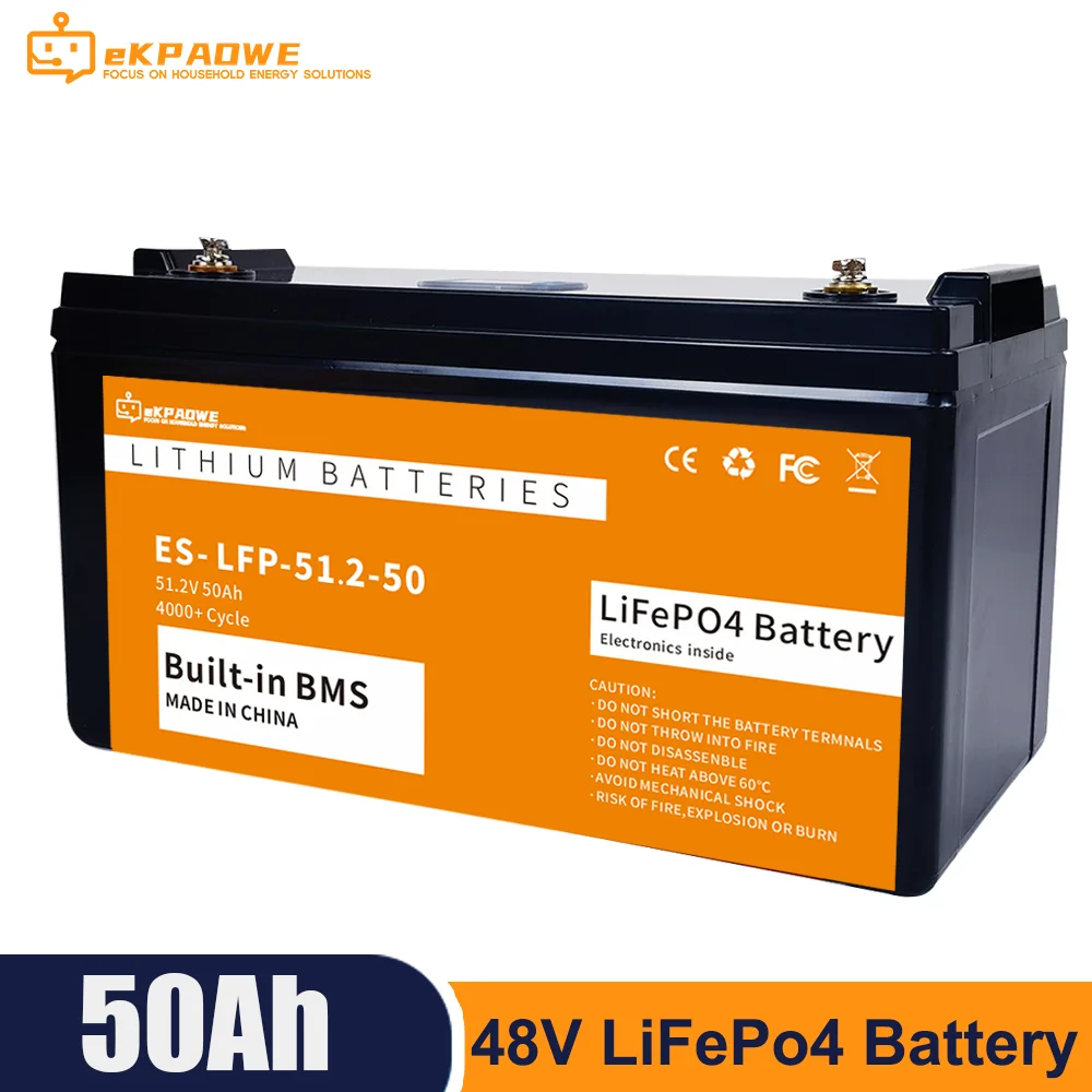 12V 24V 48V 100AH LiFePO4 Battery Pack Lithium Iron Phosphate for Electric Marine Outboard Propulsion Motors 48V Solar System