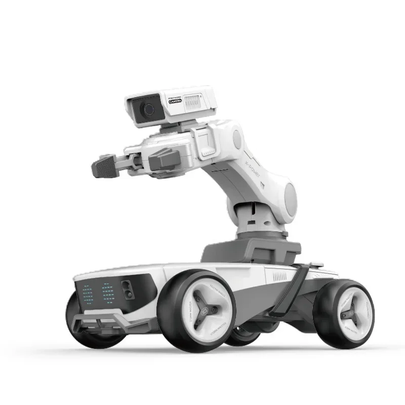 Intelligent programming robot, cargo remote control robotic arm radar obstacle avoidance car camera to send boy birthday gift
