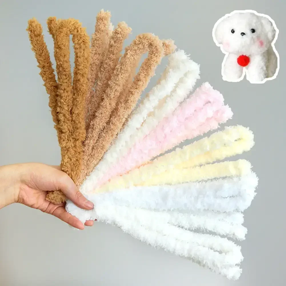 1m Plüsch Eisen Draht Twist Stick kreative Chenille Stiel flauschigen Draht DIY Handwerk Koralle Samt Plüsch Pfeifen reiniger DIY Geschenke