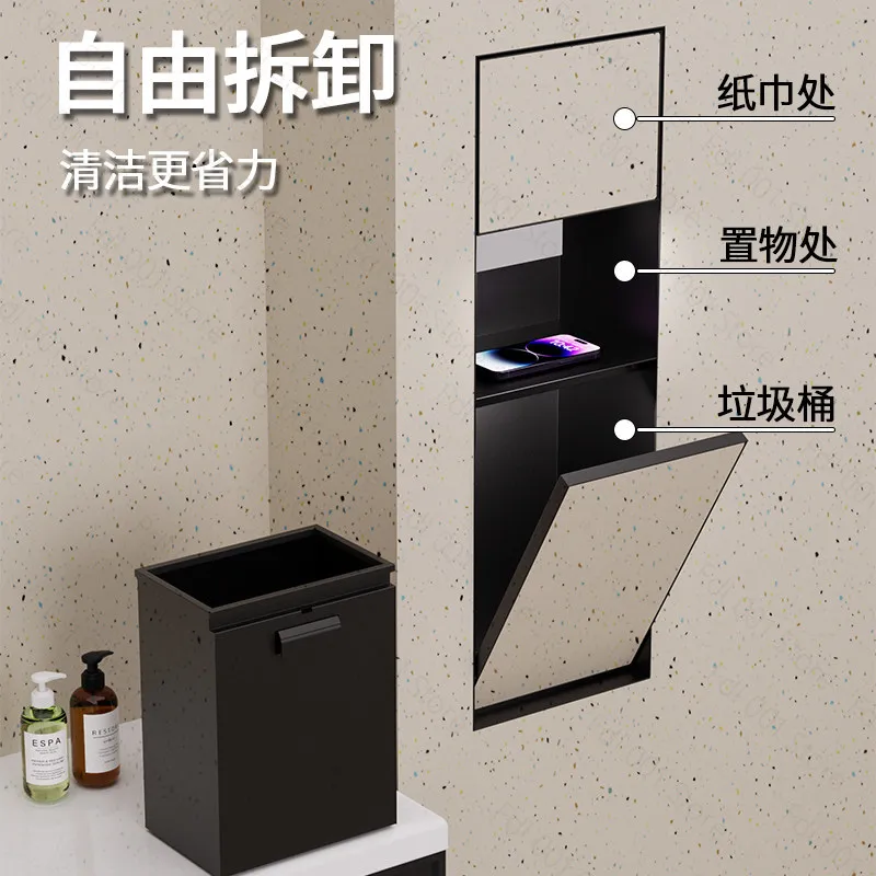 304 stainless steel niche toilet hidden trash can embedded in tissue box concealed toilet niche can be customized