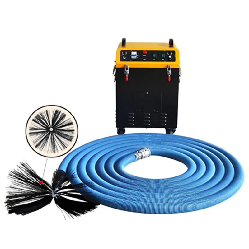 Machine industrielle de nettoyage de conduit d'air de brosse rotative d'aspiration de vide