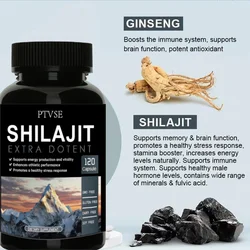 Pure Himalayan Shilajit Efficient Organic Capsules  contain fulvic acid and trace minerals, enhancing energy and immunity