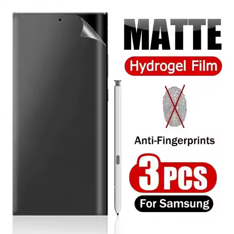 3Pcs Matte Hydrogel Film for Samsung S25 S24 S23 S20 S21 S22 Ultra FE S10 Plus Screen Protector for Galaxy Note 20Ultra 10 Plus