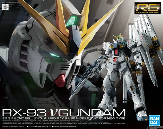 In Stock Bandai Original Gundam Assembled Model RG 32 1/144 V Gundam NIU Niu Gundam RX93