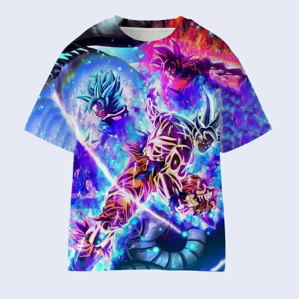 

Футболка Dragon Ball Anime High Street, футболка Wukong Gym, одежда для мальчиков, летняя уличная одежда в стиле Харадзюку с 3D-принтом