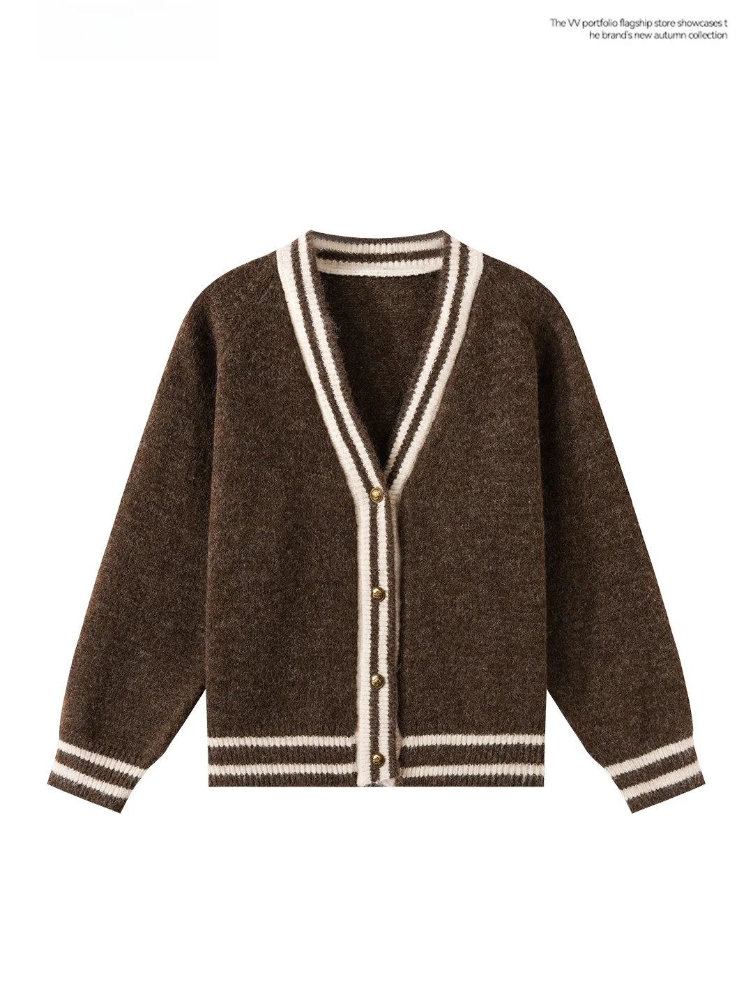 

Ретро кофейный вязаный длинный свитер V-Ne све, женский облегающий свитер с плечами, роскошная верхняя одежда, осенний сезон, прямой крой