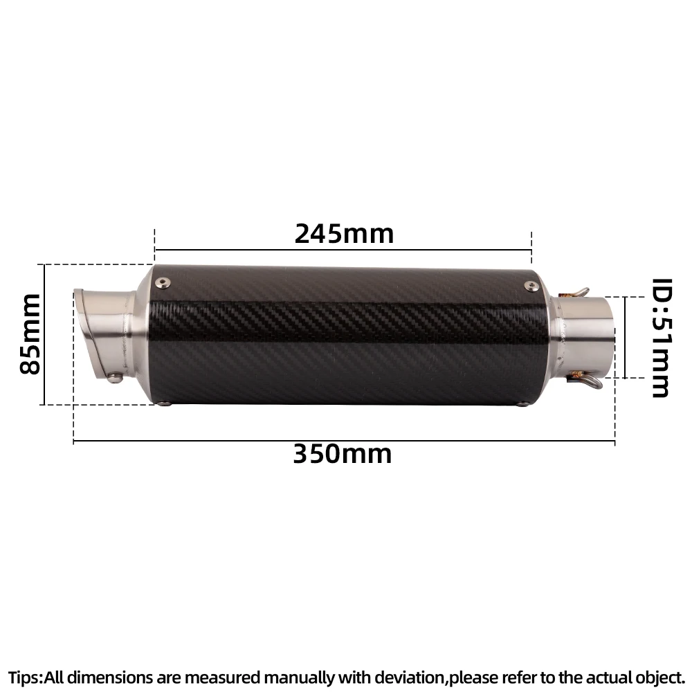 Motorcycle Exhaust Universal 51mm F01 Muffler with DB Killer For ‌CB400 MT-07 450RR R9 RS660 PCX125 NMAX 125 525X T352X T700 view 4