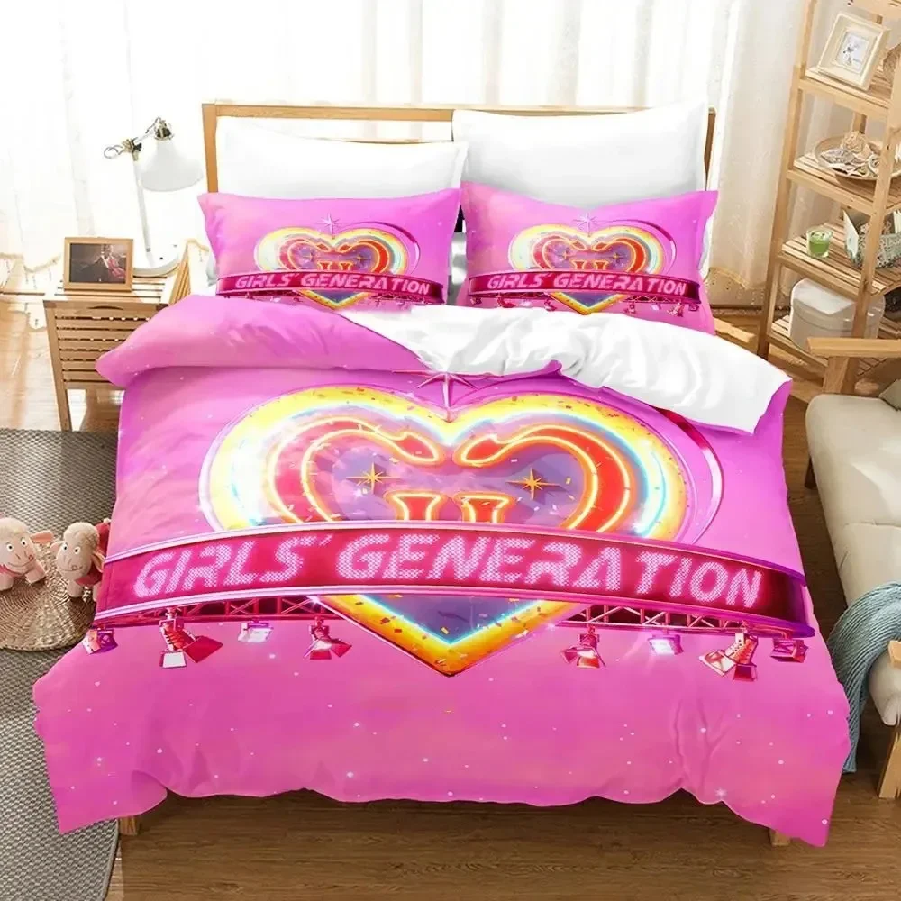 Kpop Girls Generation Comfortable Duvet Quilt Cover Pillowcase Bedding Set Children Bedroom Decoration Home Textile