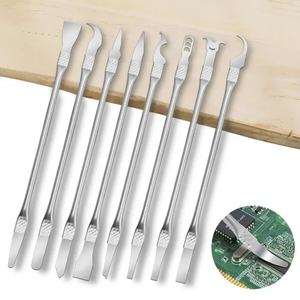 8Pcs Electronics Repair Tool Set Pry Tool Kit for CPU Motherboard Glue Removal Phone Tablet Repair Spudger Scraper Hook Set