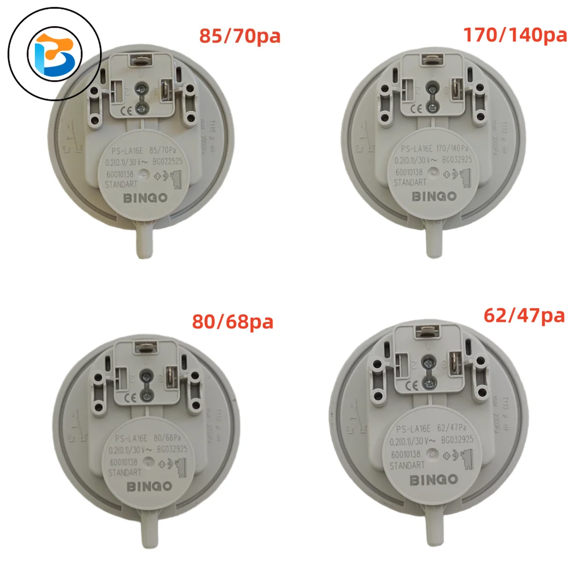 

Gas Boiler Accessories Various Models Universal Air Pressure Sensor Switch PS-LA16-E 52/42Pa 62/47pa 80/68pa 85/70pa 170/140pa