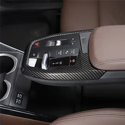 For BMW X1 U11 2023 2024 Car Center Console Gear Shift Panel Frame Cover Trim Accessories - ABS Carbon Fiber