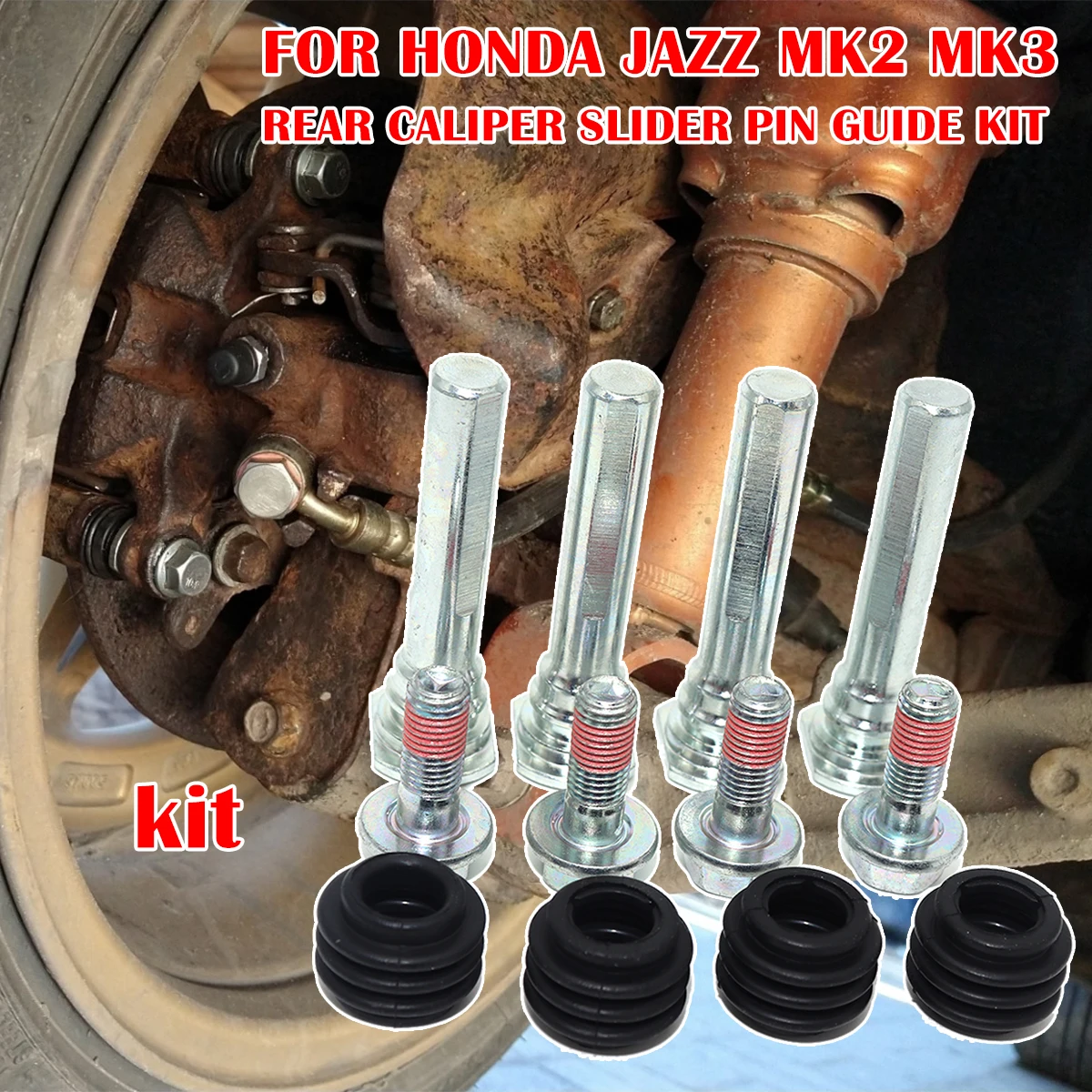 

Rear Left Lower Right Upper Brake Caliper Cylinder Slider Guide Pin For Disc Housing Bolt Bushing Boot FOR HONDA JAZZ MK2 MK3