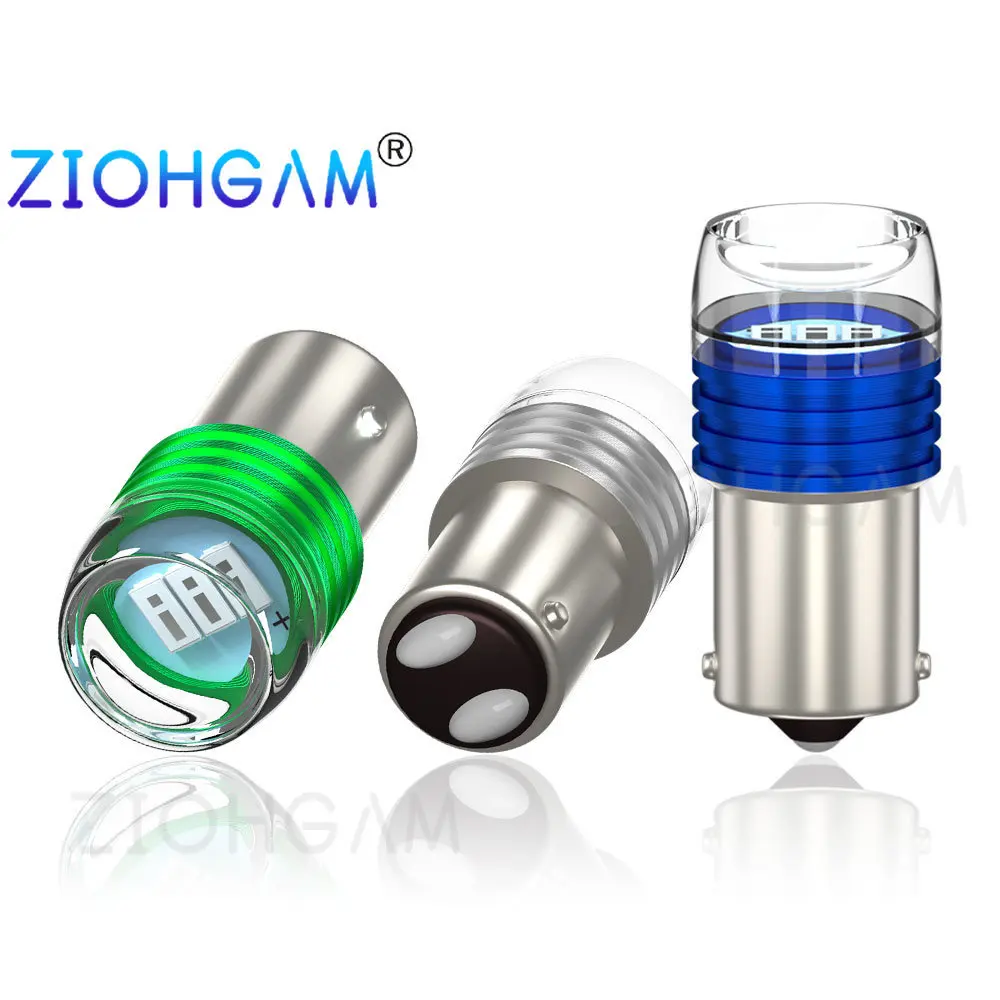 

ZIOHGAM 8PCS 1157 Strobe Brake Light 1156 Flash Led BA15S BAY15D P21/5W P21W R5W R10W Bulb S25 5630 Tail Reverse Signal Lamp Car