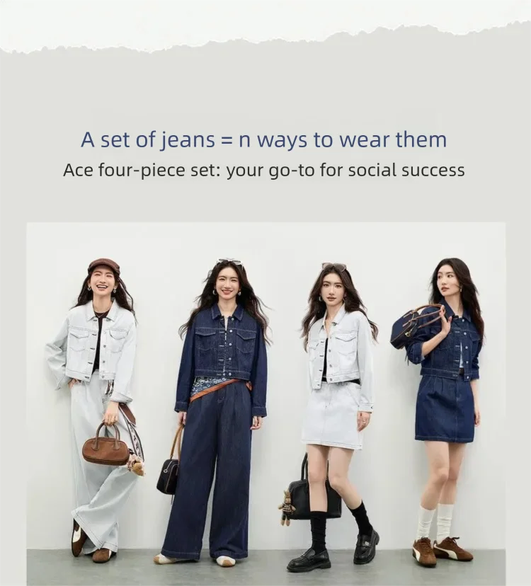 SENTUBILA Lyocell-Mäntel für Damen 2026 Neue Einreihige Kurze Jeansjacke mit Reverskragen Frühling Pendlerkleidung W61WD6040 – Detail 13