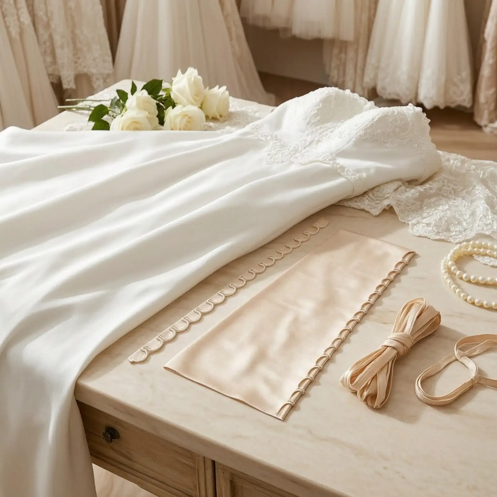 Chiffon Gown Back Lacing Belt Adjustable Bridal Corset Ribbon for Formal Dress Tailoring