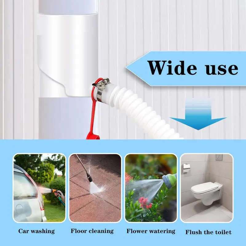 Water Collection Barrel UV Resistant Rainwater Collector Kit Portable Rain Barrels To Collect Rainwater From Gutter For Car