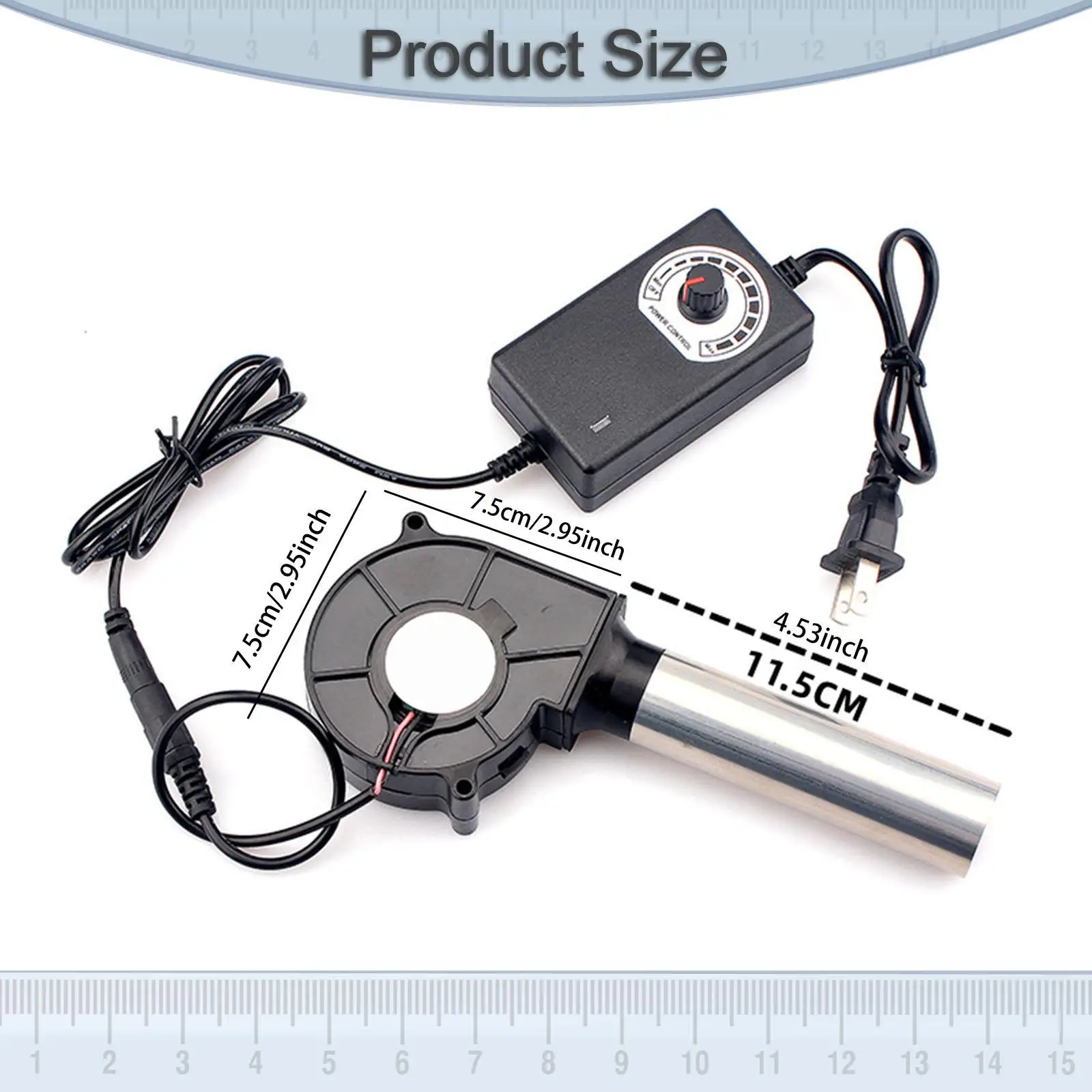 

BBQ Fan Electric Smoker Blower Lightweight Multifunctional Air Mover for Mini Blacksmith Cooking Camping Fireplace Barbecue