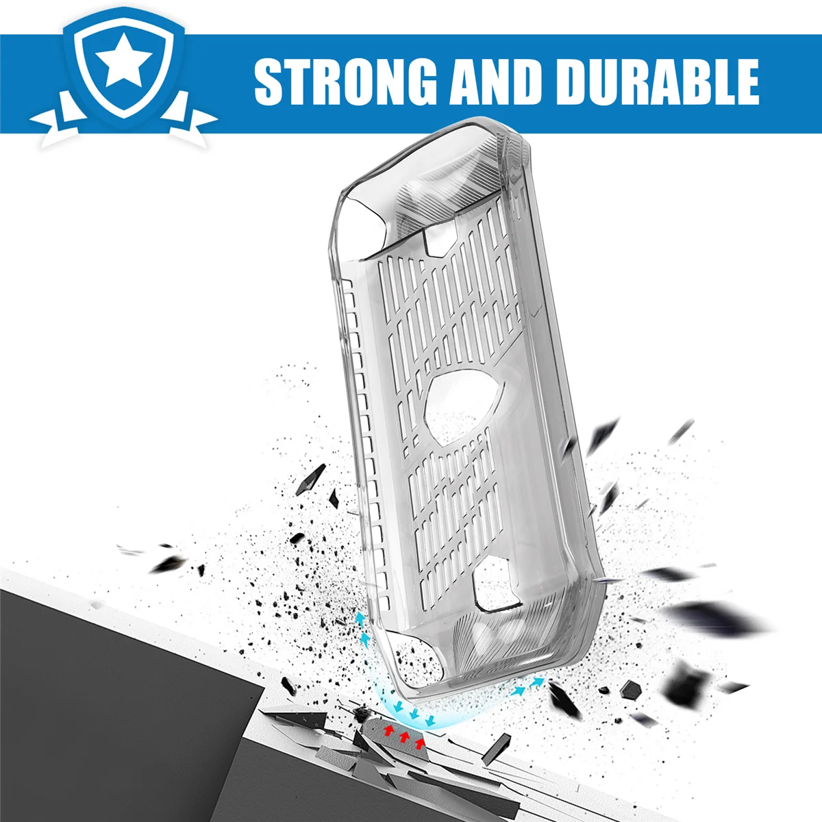 AT-Soft TPU Protective Case Protective Anti-Drop Cover for MSI Claw Game Machine Game Accessories Transparent