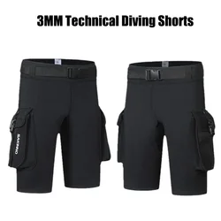 New Wetsuit Tech Shorts Submersible Load Weight 2 Pocket Surfing Pants Bandage Pant Scuba Diving Equipment Accessories
