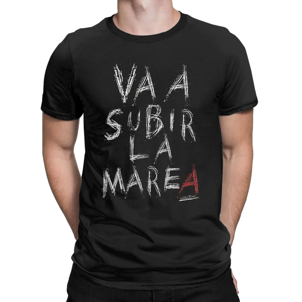 Songs in Spanish T-Shirt Novelty T Shirts Man's O Neck Oversize Top Tees Short-Sleeve Streetwear Tshirts