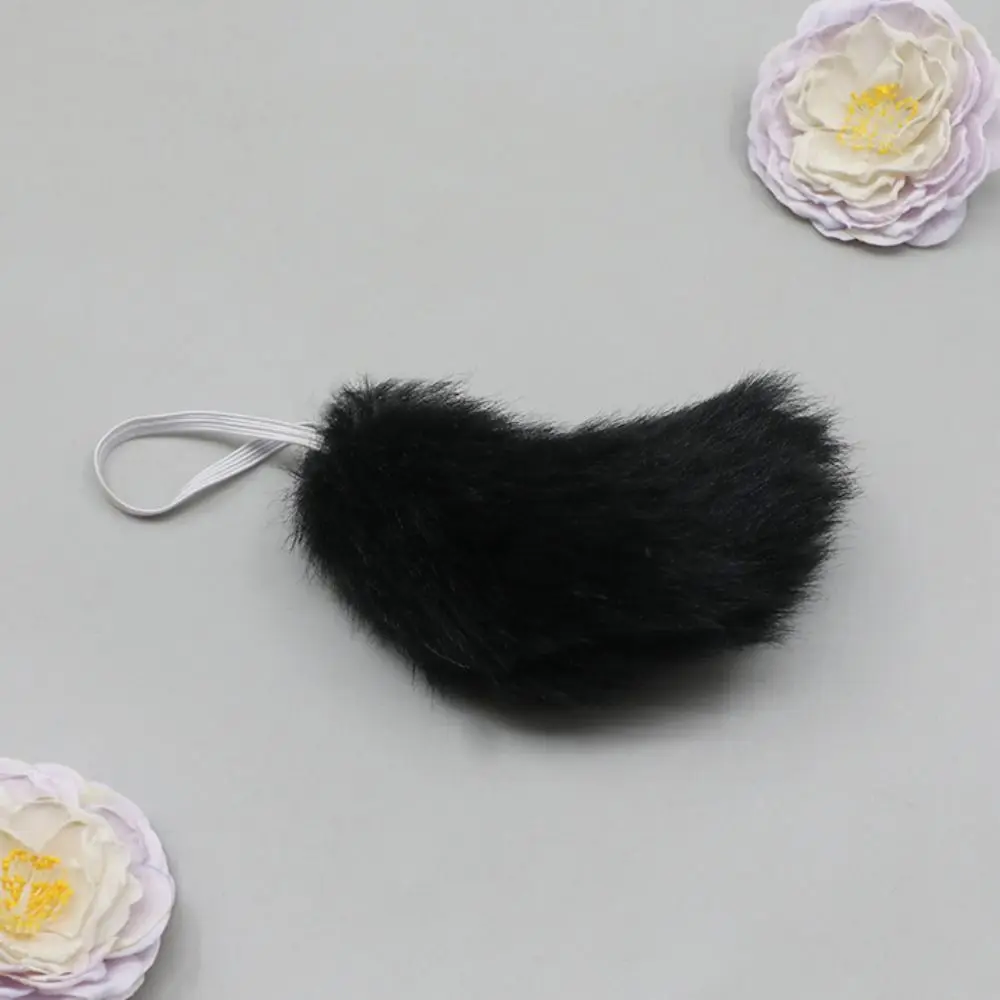 Cat Wolf Ears 20cm Plush Doll Headwear Ear Black White Tails Idol Doll Headwear Cat Ear Cute Soft Headwear for Cotton Doll