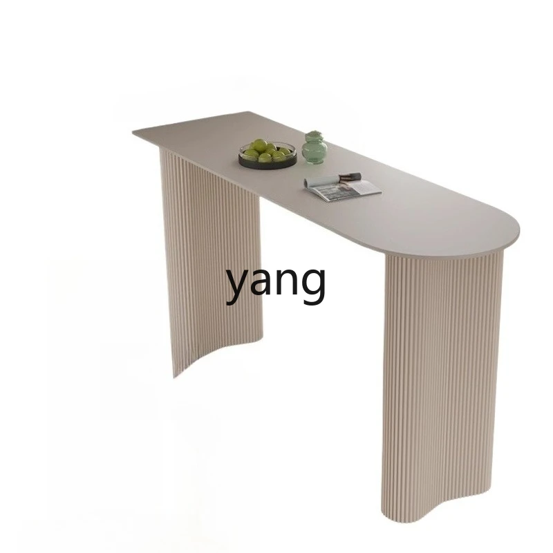 CX household living room, kitchen partition bar, balcony against the wall, semi-round small apartment high-footed table