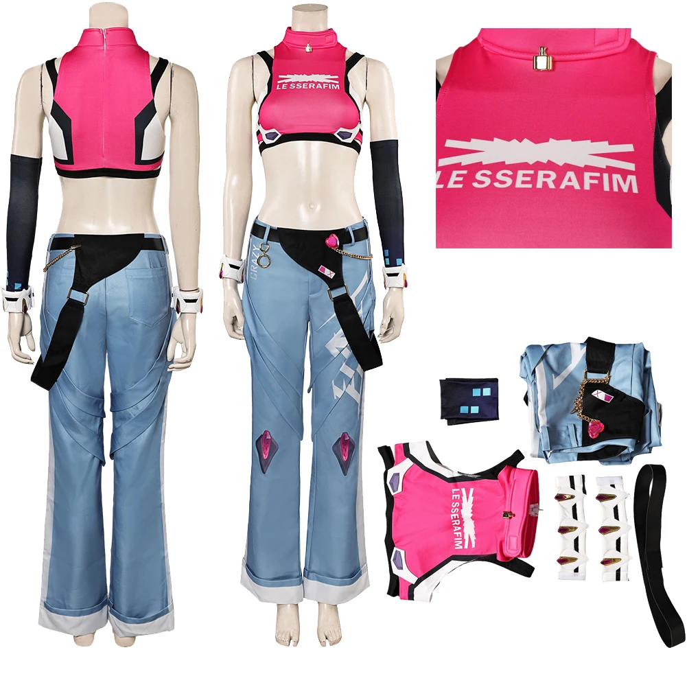 

Adult Women Juno Cosplay Costume Game OW Roleplay Vest Pants Belt Outfits Halloween Carnival Party Disguise Fantasia Suit
