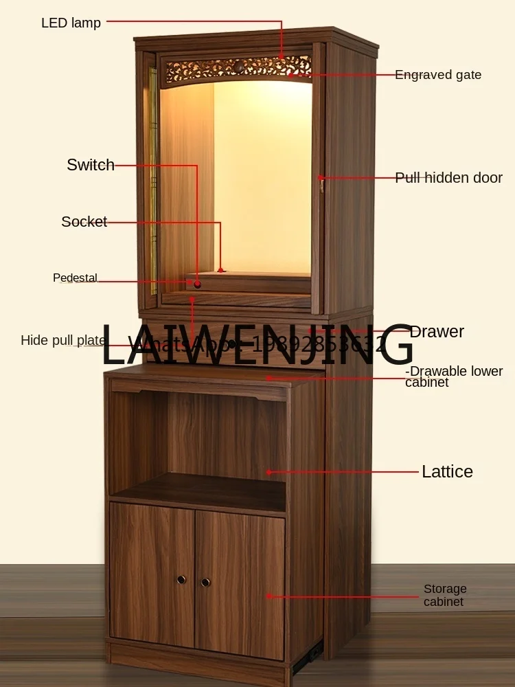 GZ Worship Table Guanyin Shrine Shrine Building Buddha Cabinet