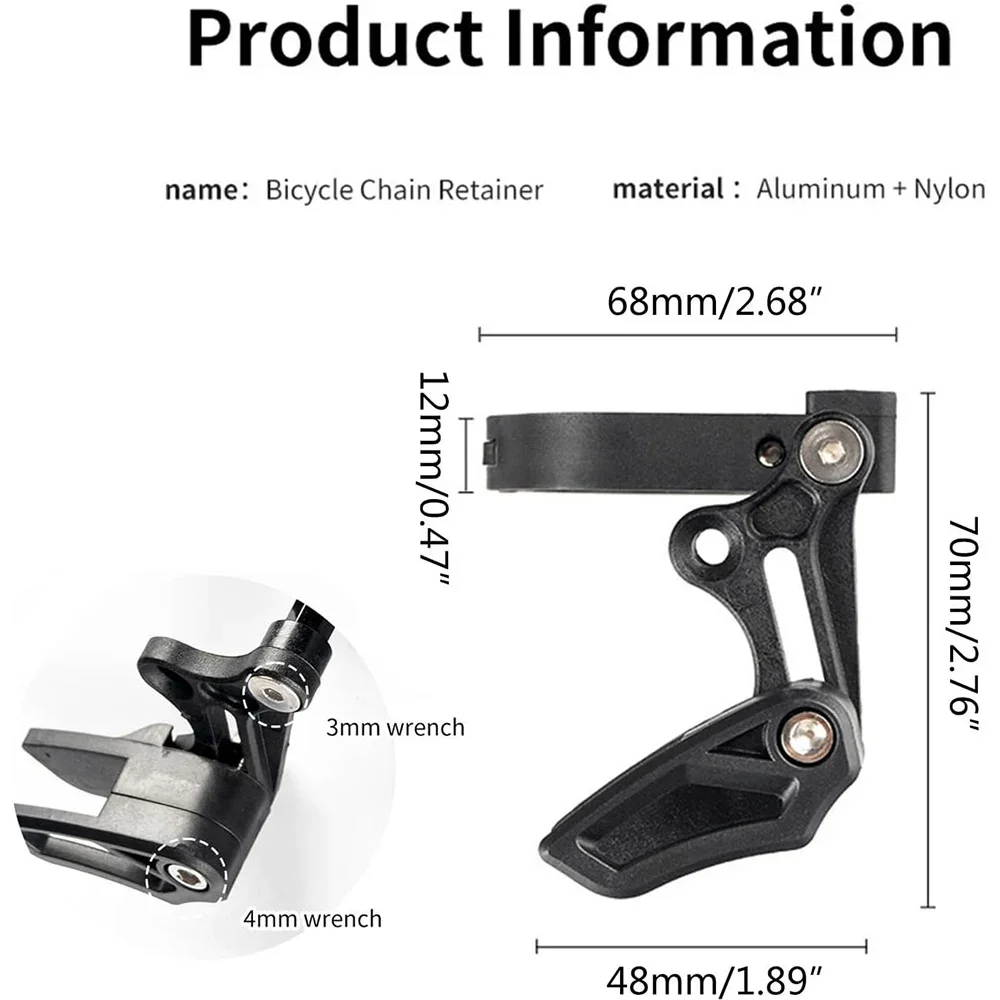 دليل سلسلة الدراجات الجبلية مثبت سلسلة الأسنان الإيجابية والسلبية لمنع سقوط السلسلة لدراجة الطرق الجبلية #3