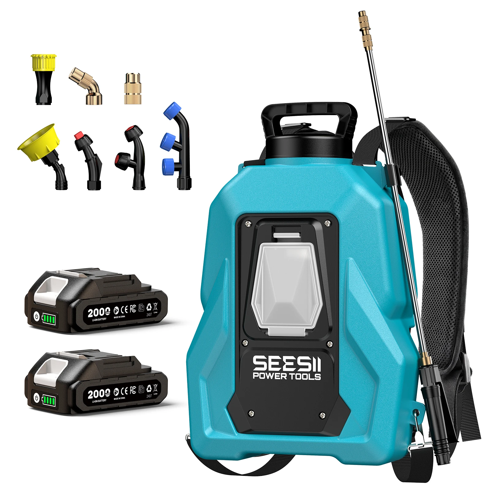 Seesii Elektrische Lithium Sproeier 100psi 20L Hoge Capaciteit Tuin Gazon Spuiten Irrigatie Elektrisch Gereedschap Voor Makita 18V Batterij Pin