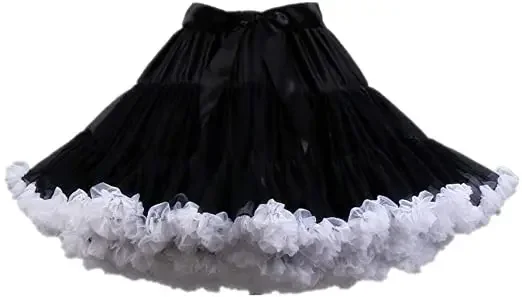 

Womens 3-Layered Pleated Tulle Petticoat Tutu Puffy Party Cosplay Skirt 2022