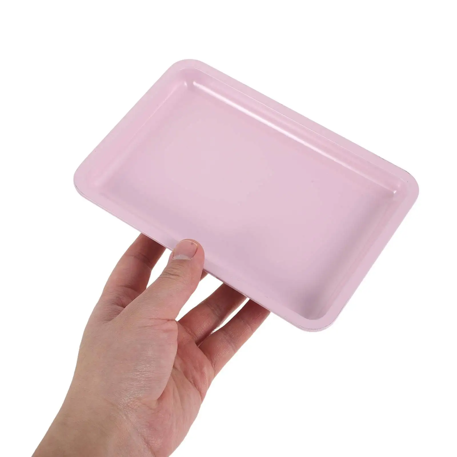 

3Pcs Stainless Steel Jewelry Storage Tray Portable Square Organizer Nail Supply Tray for Vanity Table Dressing Room Accessories